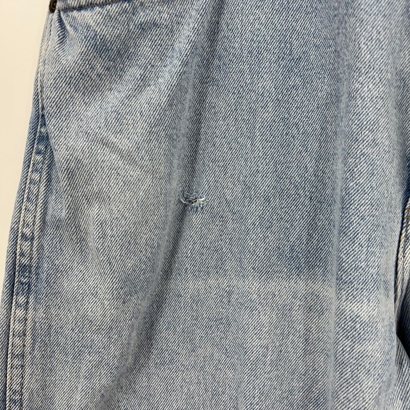 Vintage Wrangler Distressed Denim Jeans Light Wash Regular Fit Men's 38x34 - Picture 7 of 10